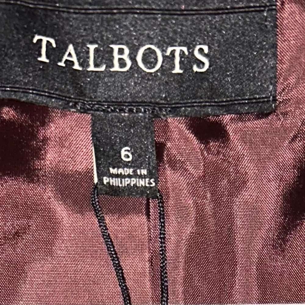 Talbots Women's Vibrant Red Tweed Pea Coat size 6 NWT - Picture 8 of 9